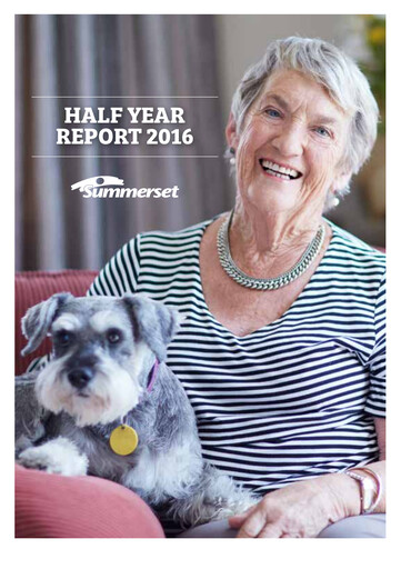 Thumbnail Summerset Holdings
 Half-year Report 2016-h1