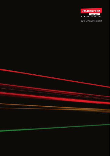 Thumbnail Restaurant Brands New Zealand Annual Report 2015