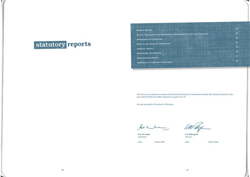 Thumbnail Restaurant Brands New Zealand Financial Statement 2009
