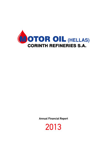 Thumbnail Motor Oil (Hellas) Corinth Refineries Financial Statement 2013