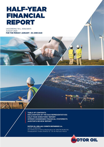 Thumbnail Motor Oil (Hellas) Corinth Refineries Half-year Report 2023