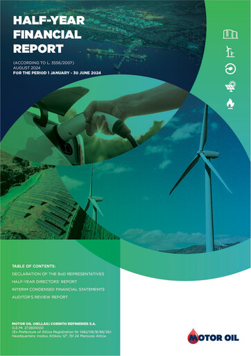 Thumbnail Motor Oil (Hellas) Corinth Refineries Half-year Report 2024