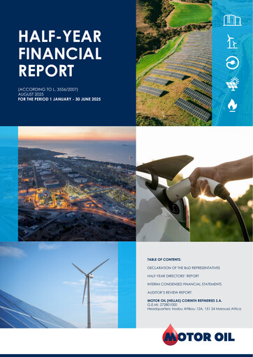Thumbnail Motor Oil (Hellas) Corinth Refineries Half-year Report 2025