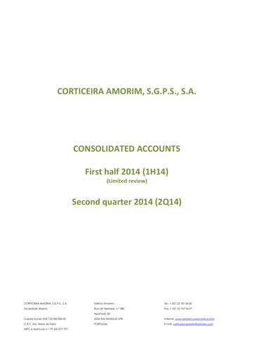 Thumbnail Corticeira Amorim Half-year Report 2014-h1