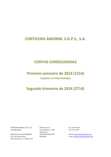 Thumbnail Corticeira Amorim Half-year Report 2014-h1