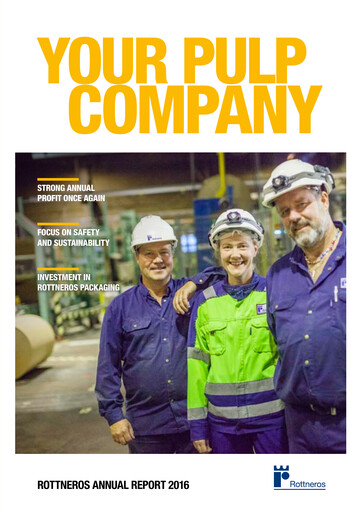 Thumbnail Rottneros Annual Report 2016