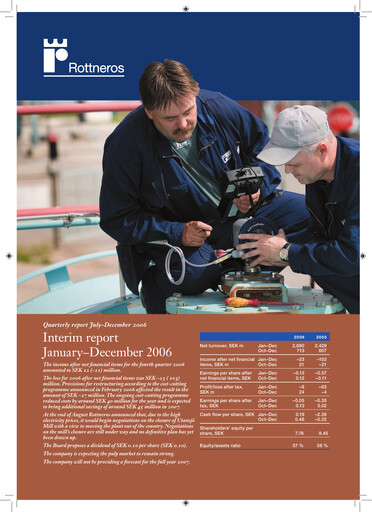 Thumbnail Rottneros Financial Statement 2006