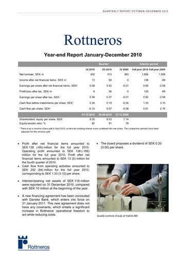 Thumbnail Rottneros Financial Statement 2010