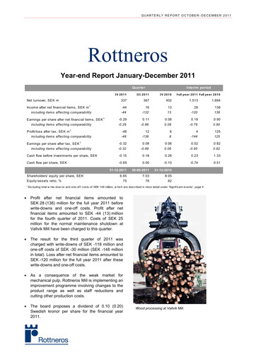 Thumbnail Rottneros Financial Statement 2011