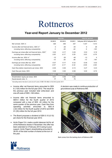 Thumbnail Rottneros Financial Statement 2012