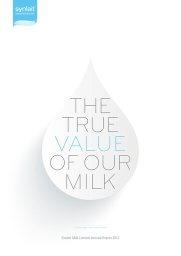 Thumbnail Synlait Milk Annual Report 2013