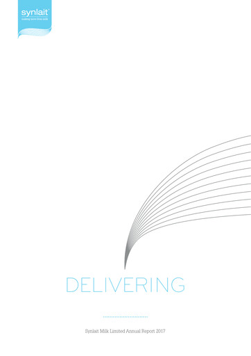 Thumbnail Synlait Milk Annual Report 2017