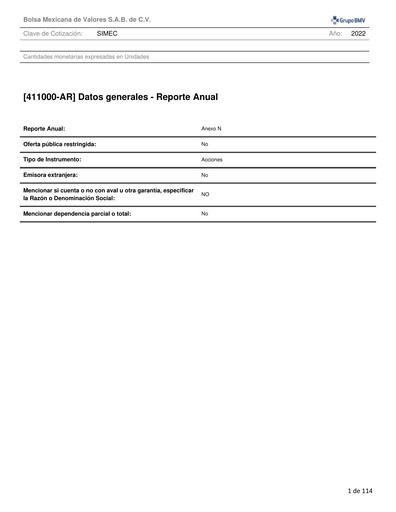 Thumbnail Grupo Simec Annual Report 2022