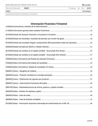 Thumbnail Grupo Simec Quarterly Report 2019-q4