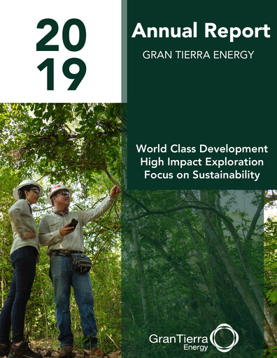 Thumbnail Gran Tierra Energy Annual Report 2019