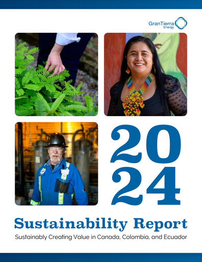 Thumbnail Gran Tierra Energy Sustainability Report 2024