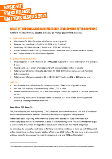Thumbnail Basic-Fit Half-year Report 2021-h1