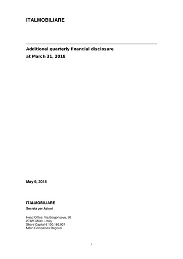 Vorschaubild Italmobiliare Quartalsbericht 2018-q1