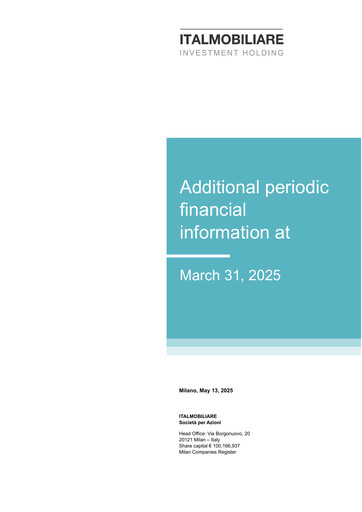 Vorschaubild Italmobiliare Quartalsbericht 2025-q1