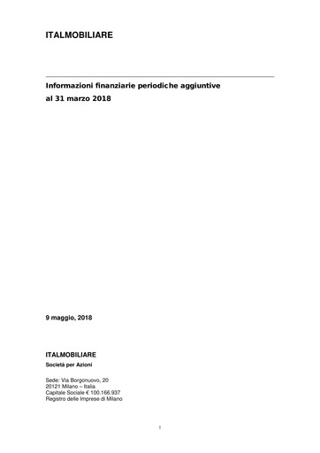 Thumbnail Italmobiliare Quarterly Report 2018-q1