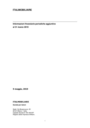 Thumbnail Italmobiliare Quarterly Report 2019-q1