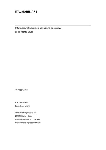 Thumbnail Italmobiliare Quarterly Report 2021-q1