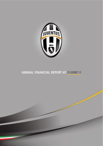 Miniature Juventus Turin
 Rapport annuel 2009-2010