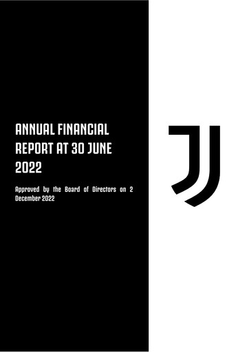 Miniature Juventus Turin
 Rapport annuel 2021-2022