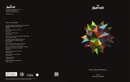 Vorschaubild Marriott International Jahresbericht 2010