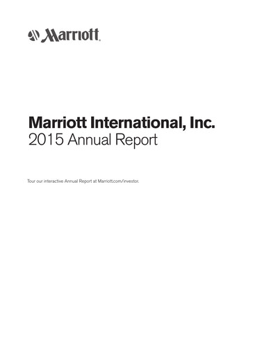 Vorschaubild Marriott International Jahresbericht 2015