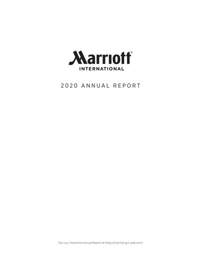 Vorschaubild Marriott International Jahresbericht 2020