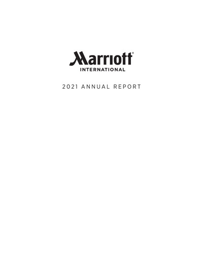 Vorschaubild Marriott International Jahresbericht 2021