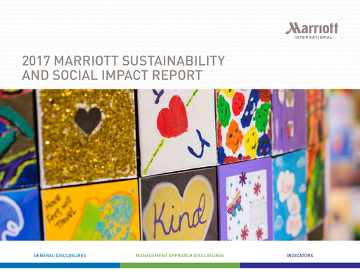 Thumbnail Marriott International Sustainability Report 2016