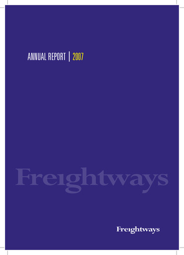 Thumbnail Freightways Annual Report 2007