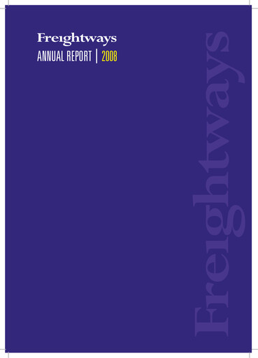 Thumbnail Freightways Annual Report 2008