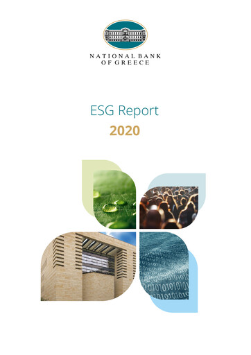 Miniature National Bank of Greece Rapport ESG 2020