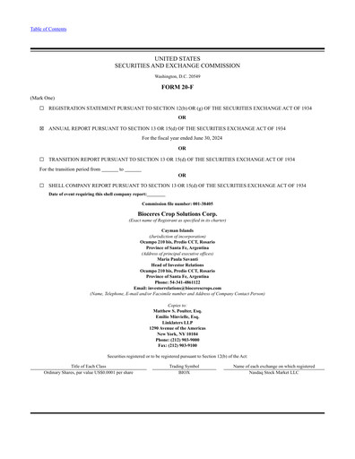 Thumbnail Bioceres Crop Solutions
 Annual Report fy2024