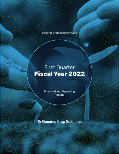 Thumbnail Bioceres Crop Solutions
 Quarterly Report fy2022-q1