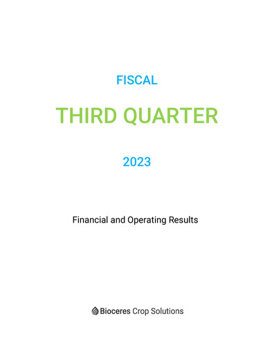 Thumbnail Bioceres Crop Solutions
 Quarterly Report fy2023-q3