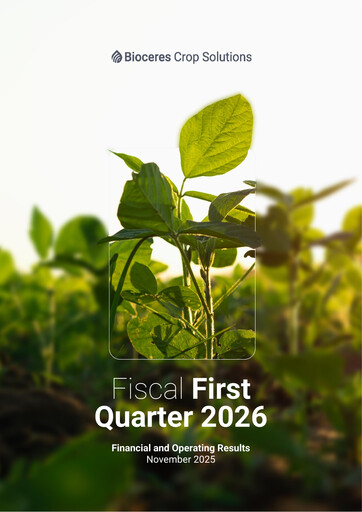 Thumbnail Bioceres Crop Solutions
 Quarterly Report fy2026-q1