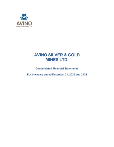 Thumbnail Avino Silver & Gold Mines
 Financial Statement 2025