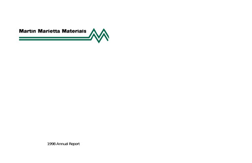 Thumbnail Martin Marietta Materials Annual Report 1998