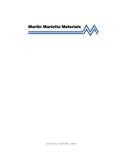 Thumbnail Martin Marietta Materials Annual Report 2006