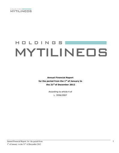 Thumbnail Metlen Energy & Metals Financial Statement 2012