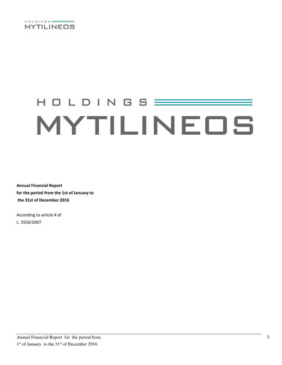 Thumbnail Metlen Energy & Metals Financial Statement 2016