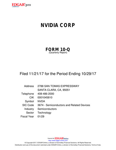 Thumbnail NVIDIA Quarterly Report 2018-q3