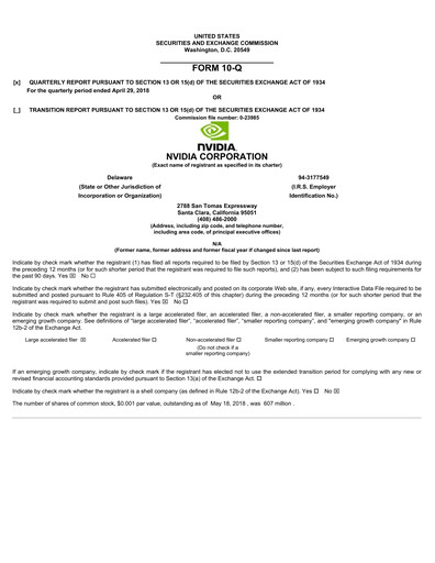 Thumbnail NVIDIA Quarterly Report 2019-q1