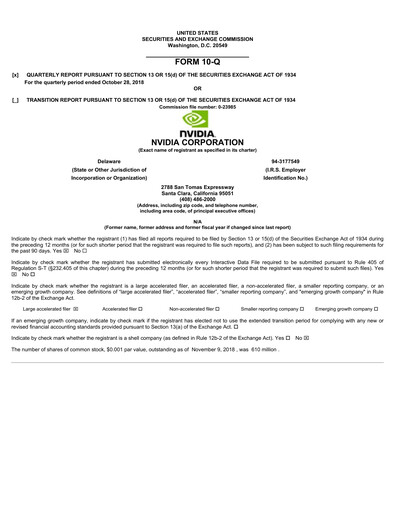 Thumbnail NVIDIA Quarterly Report 2019-q3