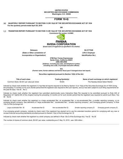 Thumbnail NVIDIA Quarterly Report 2020-q1