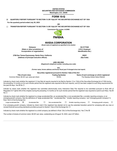 Thumbnail NVIDIA Quarterly Report 2024-q2